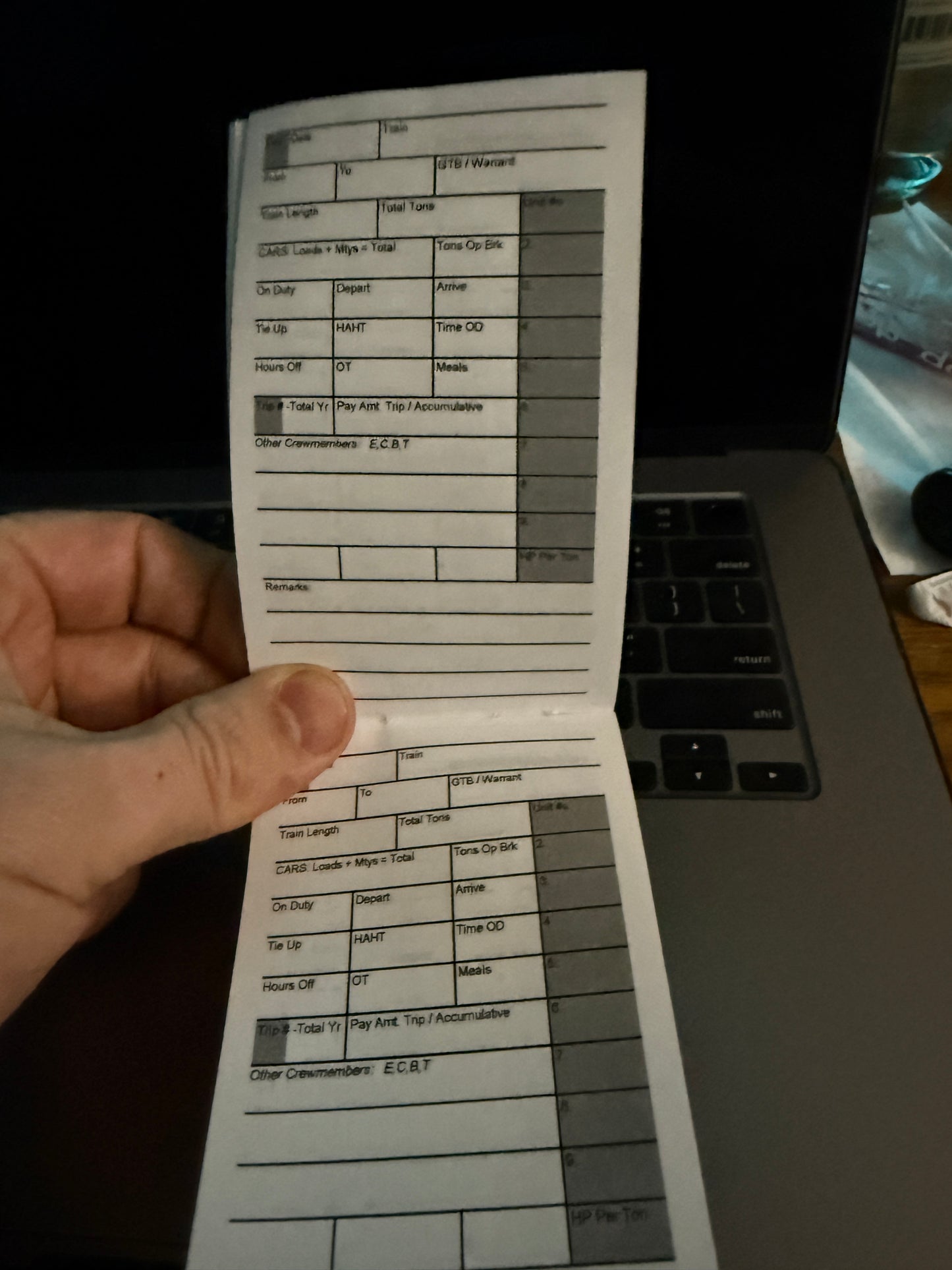 Railroad Time Book